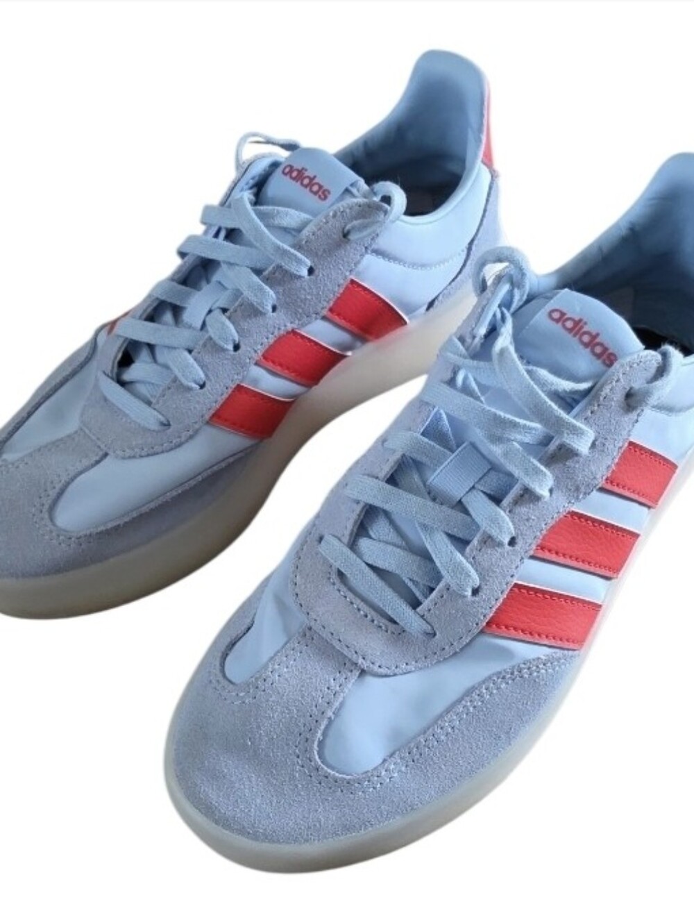 Adidas Barreda Decode Sneakers In The "Clear Sky / Bright Red" Colorway